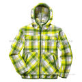 Girls' casual jackets, 95% polyester, 5% Elastane with fixed hood and two side pockets